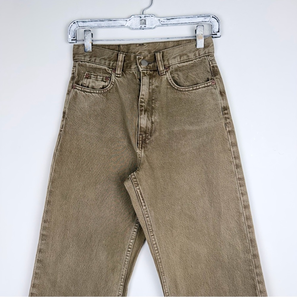 Dr. Denim Brown Upcycled Jeans Size 24 Straight Leg - Picture 3 of 5